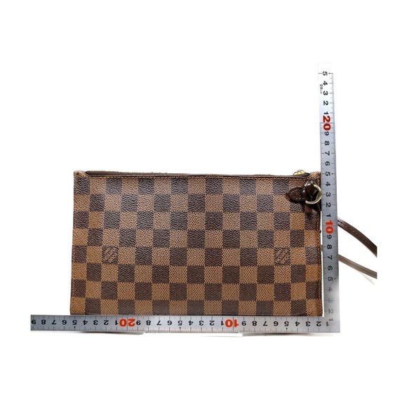 100% Authentic Louis Vuitton Neverfull Damier Ebene Wristlet Pouch/Clutch Bag - Picture 2 of 9
